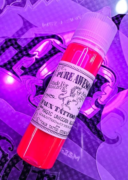Faux Tattoo Stencils Pure Awesome Ink Magic Unicorn Blood oz