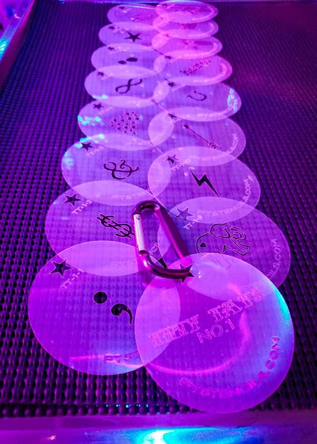 Faux Tattoo Stencils Tiny Tats Set No 1 Group Shot