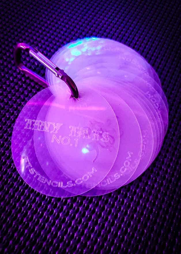 Faux Tattoo Stencils Tiny Tats Set No 1 Keychain