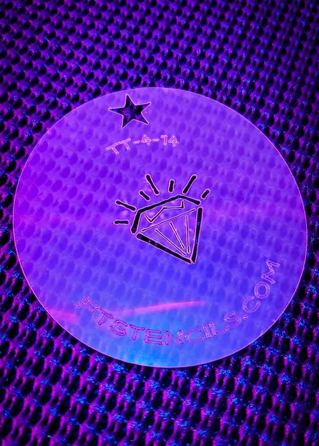 Faux Tattoo Stencils Tiny Tats Set No 4 Diamond with Rays