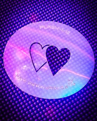 Flash Pro Set No 1 Airbrush Tattoo Black Heart White Heart 1 12